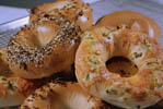 an assortment of bagels
